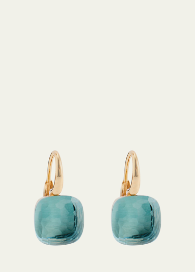 Shop Pomellato Nudo 18k Gold Classic Earring With Sky Blue Topaz