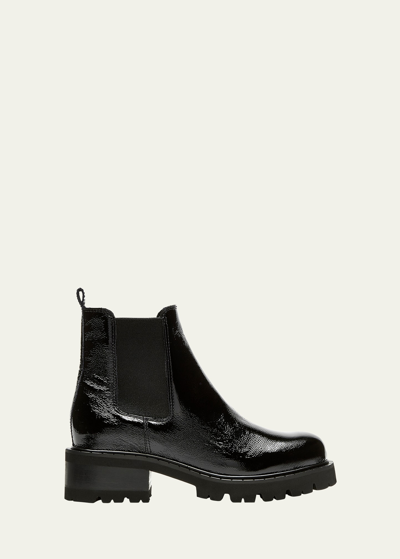 Shop La Canadienne Colin Patent Chelsea Ankle Boots In Black