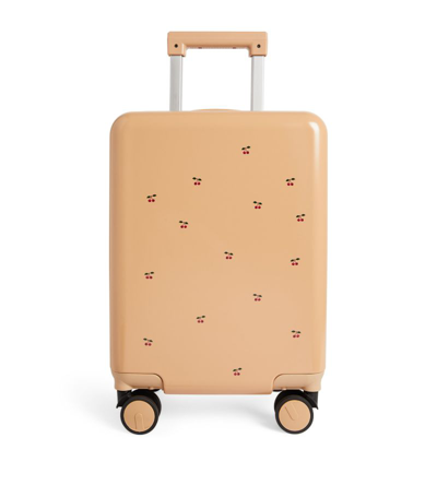 Shop Konges Sløjd Kids Cherry Hard-shell Suitcase In Pink