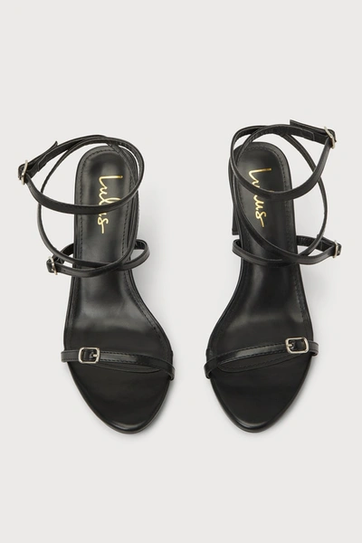Shop Lulus Dara Black Ankle Wrap High Heel Sandals
