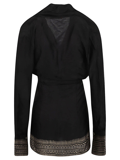 Shop Obidi Silk Cardigan In Black