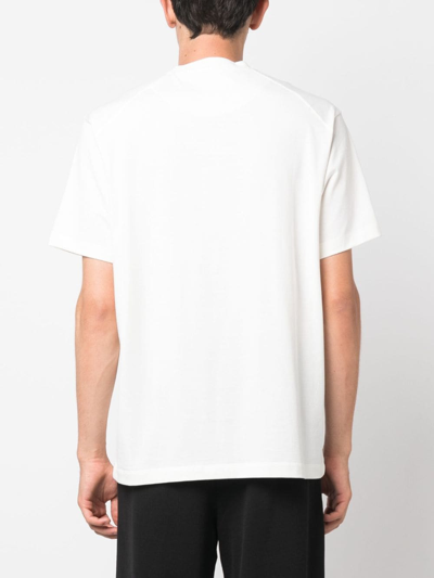 Shop Y-3 Logo Cotton T-shirt In White