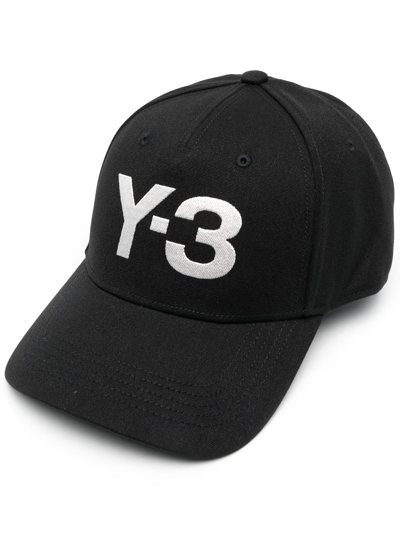 Shop Y-3 Logo Baseball Cap In Black