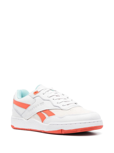 Shop Reebok By Palm Angels Bb4000 Leather Sneakers In Orange