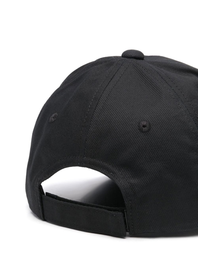 Shop Emporio Armani Logo Baseball Cap In Black