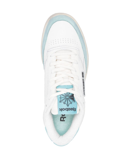 Shop Reebok By Palm Angels Club C Leather Sneakers In Blue