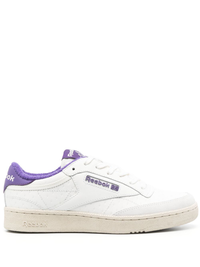 Shop Reebok By Palm Angels Club C Leather Sneakers In Violet