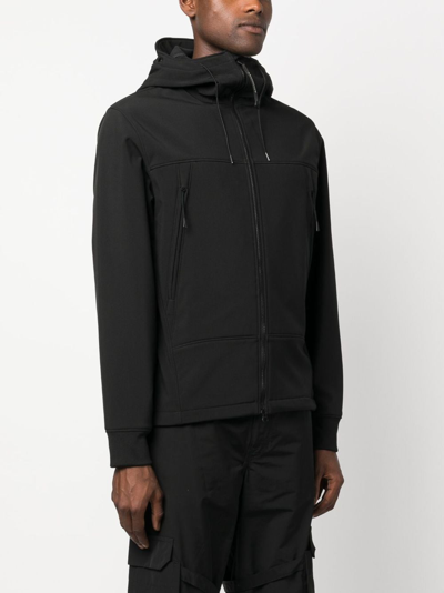 Shop C.p. Company Cp Shell-r Goggle Jacket In Black
