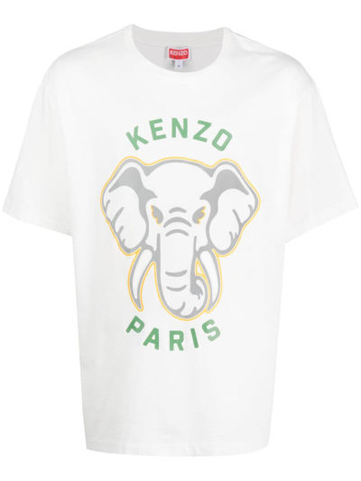 Shop Kenzo Classic Oversize Cotton T-shirt In White