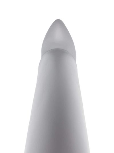 Givenchy Shark Lock Leather Knee-high Boots In Grey