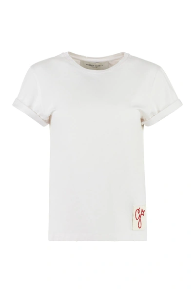 Shop Golden Goose Doris Cotton T-shirt In Vintage White