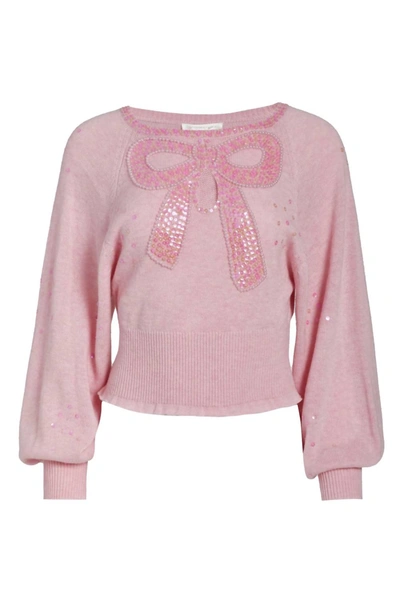 Shop Loveshackfancy Doodle Pullover In Pink