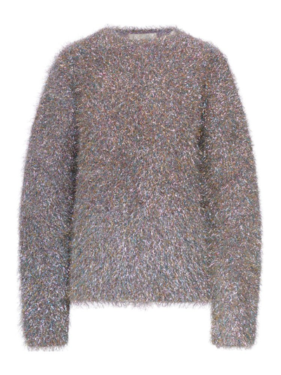 Shop Jil Sander Crewneck Knitted Jumper In Grey