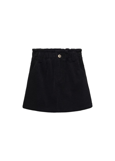 Shop Mango Corduroy Cotton Skirt Black