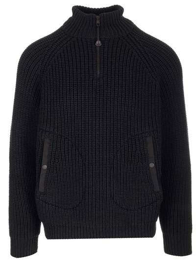 Shop Moncler Genius Moncler X Pharrell Williams Logo Patch Knitted Cardigan In Black