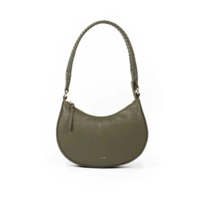 Shop Aleo Sella Shoulder Bag In Dark Olive In Green