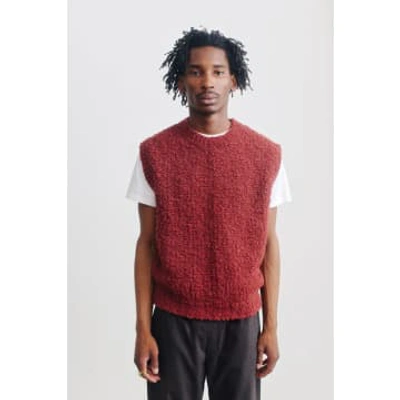 Shop A Kind Of Guise Lundur Knit Vest Brick Boucle