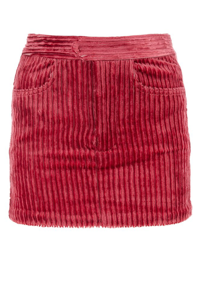 Shop Isabel Marant Damia Corduroy Mini Skirt In Pink