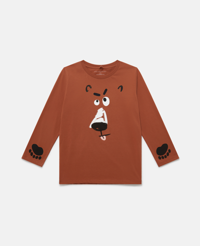 Shop Stella Mccartney Grizzly Bear Sweatshirt In Brown