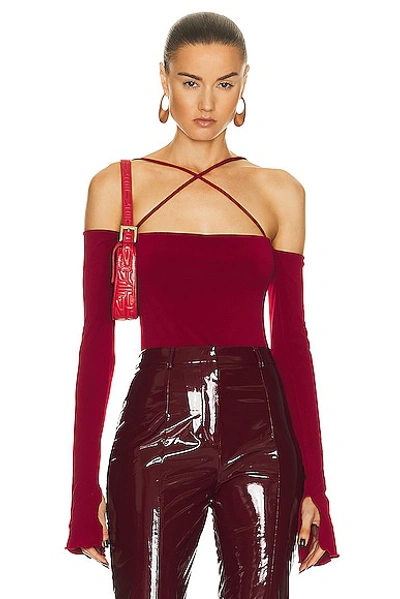 Shop The Andamane Maddy Bodysuit In Ruby
