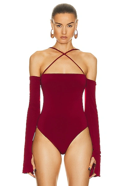 Shop The Andamane Maddy Bodysuit In Ruby