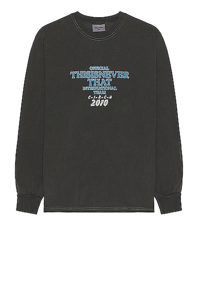 Shop Thisisneverthat Meteor Long Sleeve Tee In Charcoal