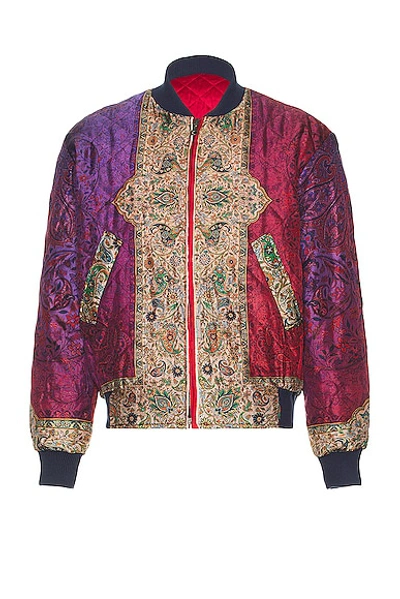 Shop Pierre-louis Mascia Quilted Bomber In Multi