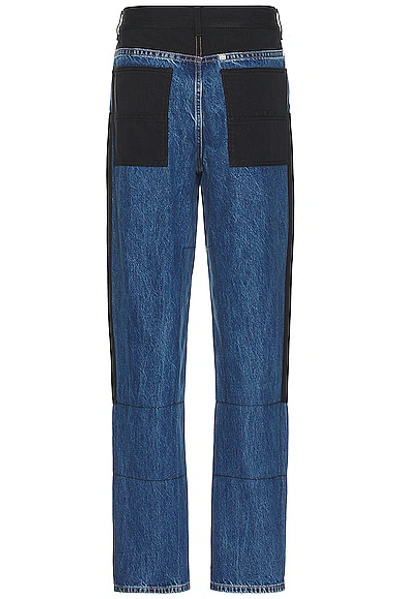 Shop Givenchy Patched And Stitched Carpenter Jean In Black & Navy