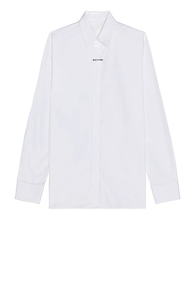 Shop Givenchy Formal Metal Clip Shirt In White