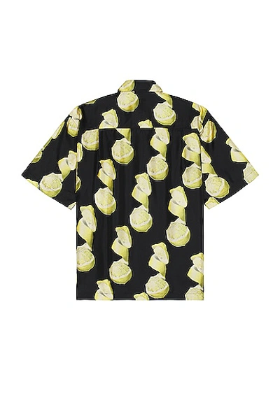 Shop Givenchy Hawaii Shirt In Black & Yellow