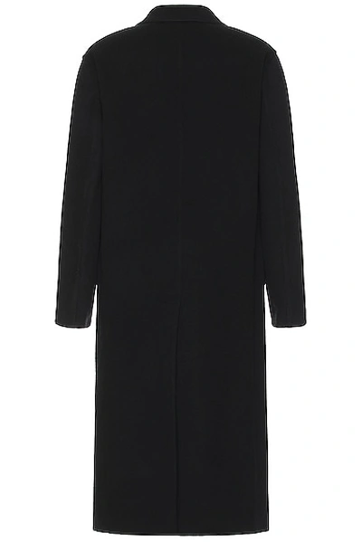 Shop Givenchy Double Face Long Coat In Black