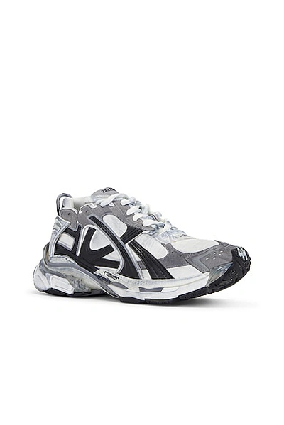 Shop Balenciaga Runner Sneaker In Grey  White  & Black
