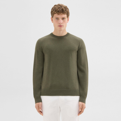 Shop Theory Hilles Crewneck Sweater In Cashmere In Uniform
