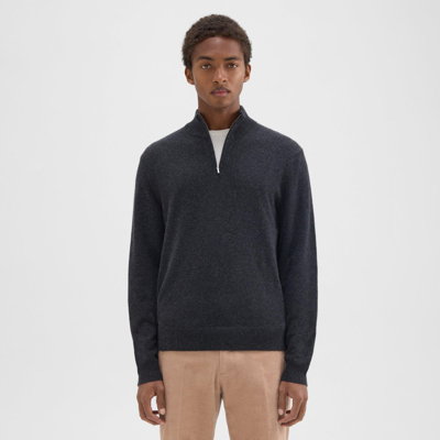 Shop Theory Hilles Quarter-zip Sweater In Cashmere In Pestle Melange