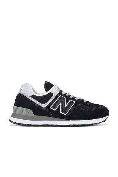 Shop New Balance 574 Core Sneaker In Black & White