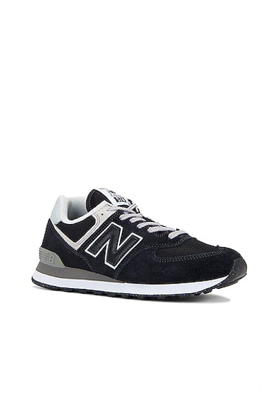 Shop New Balance 574 Core Sneaker In Black & White