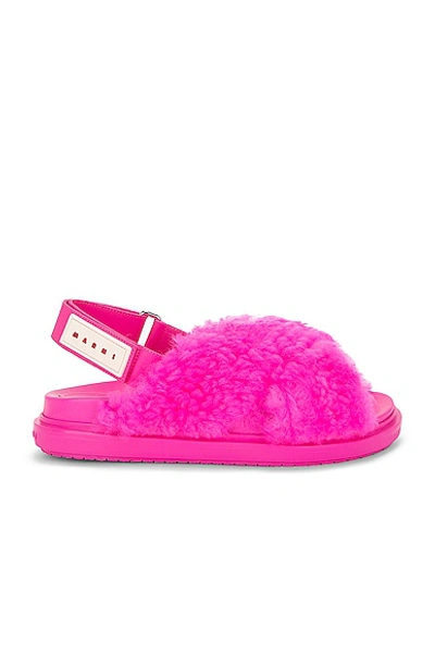 Shop Marni Criss Cross Flat Sandal In Starlight Pink