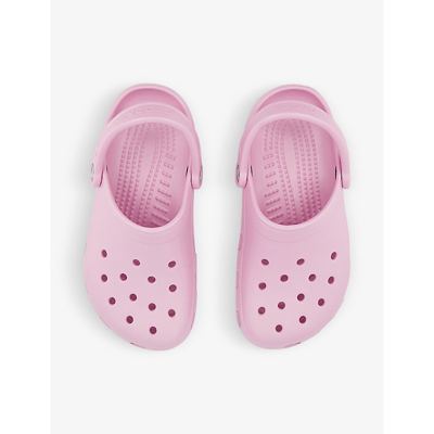 Shop Crocs Women's Balleri Pink Classic Brand-embossed Rubber Clogs