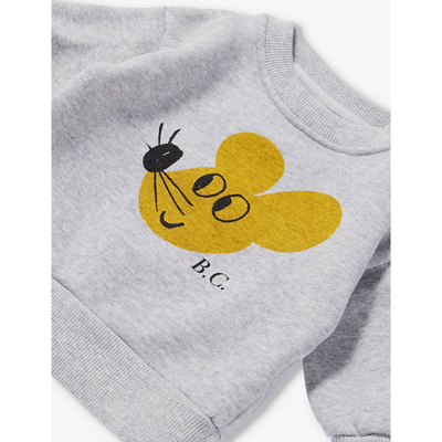Shop Bobo Choses Light Heather Grey Mouse Graphic-print Organic-cotton-blend Sweatshirt 6-24 Moths