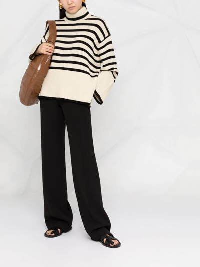 Totême Two-tone Design Turtleneck Jumper