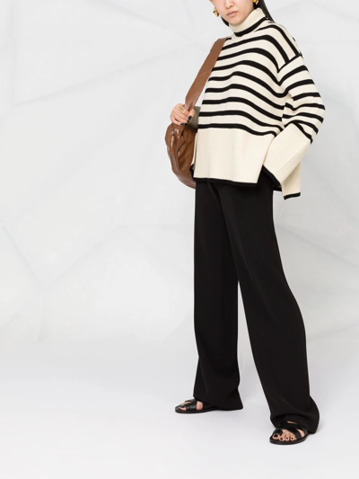 Totême Two-tone Design Turtleneck Jumper