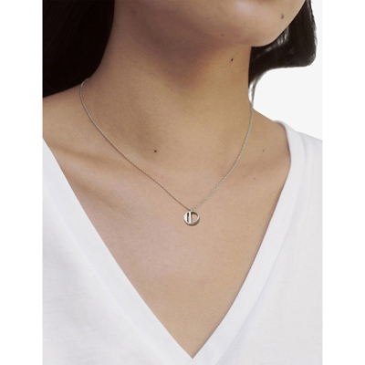 Monica Vinader Sterling Silver Initial O Chain Necklace In Sterling Silver