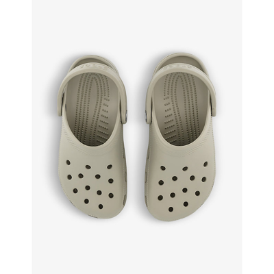 Shop Crocs Classic Brand-embossed Rubber Clogs In Elephant