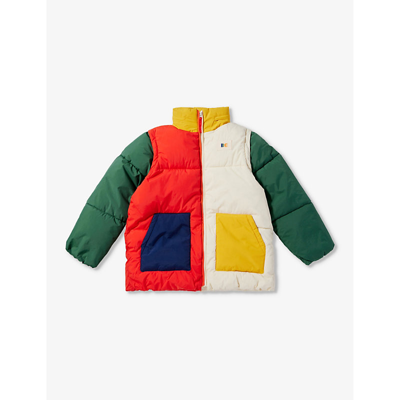 Shop Bobo Choses Boys Multicolor Kids Colour-block Padded Shell Jacket 6-11 Years