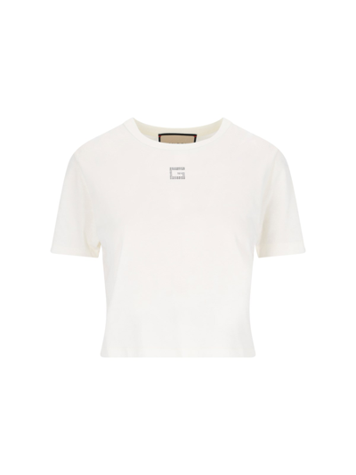 Shop Gucci Cropped T-shirt In White