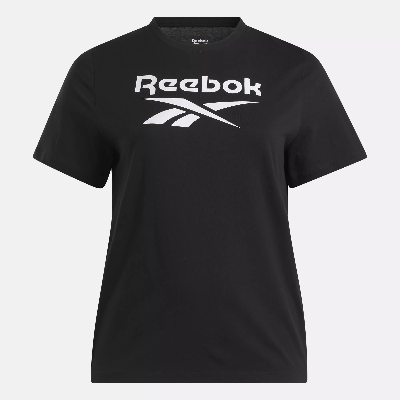 Shop Reebok Women's  Identity Big Logo T-shirt (plus Size) In Black