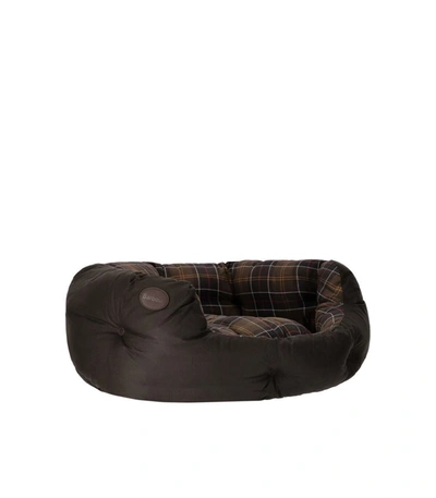 Shop Barbour Quilted Olive Green Dog Bed