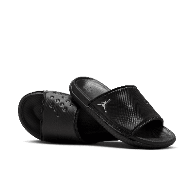 Shop Jordan Men's  Play Slides In Black