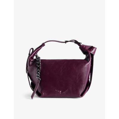 Shop Zadig & Voltaire Zadig&voltaire Women's Beyond Le Cecilia Chain-detail Leather Shoulder Bag