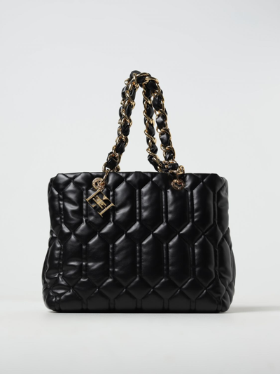 Shop Elisabetta Franchi Bag In Quilted Synthetic Leather In Black
